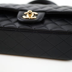 Chanel Mini Rectangular Top Handle Black Lambskin CGHW