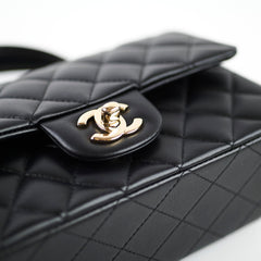 Chanel Mini Rectangular Top Handle Black Lambskin CGHW