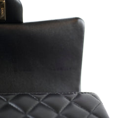 Chanel Mini Rectangular Top Handle Black Lambskin CGHW