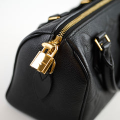 Louis Vuitton Speedy Bandoulière 20 Black Empreinte Leather