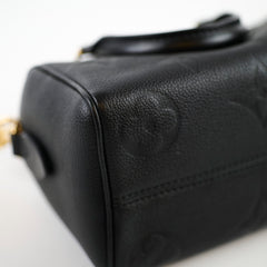 Louis Vuitton Speedy Bandoulière 20 Black Empreinte Leather