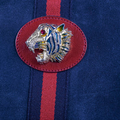 Gucci Rajah Suede Navy Shoulder Tote