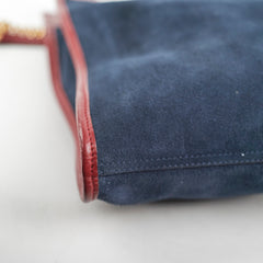 Gucci Rajah Suede Navy Shoulder Tote