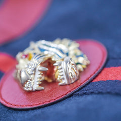 Gucci Rajah Suede Navy Shoulder Tote