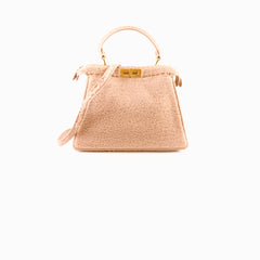 Fendi Peekaboo Shearling Medium Light Pink