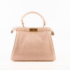 Fendi Peekaboo Shearling Medium Light Pink