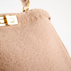 Fendi Peekaboo Shearling Medium Light Pink