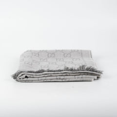 Gucci GG Supreme Wool Scarf Grey