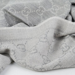 Gucci GG Supreme Wool Scarf Grey