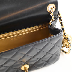Chanel Pearl Crush Black Lambskin GHW Microchip