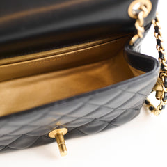 Chanel Pearl Crush Black Lambskin GHW Microchip
