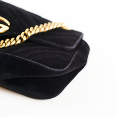 Gucci Small GG Marmont Velvet Black