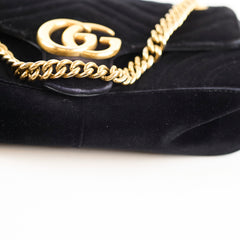 Gucci Small GG Marmont Velvet Black