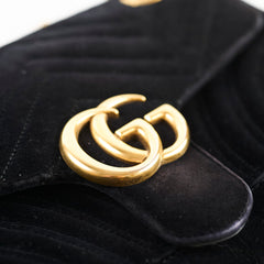 Gucci Small GG Marmont Velvet Black