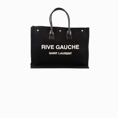 Saint Laurent Rive Gauche Tote Canvas Black