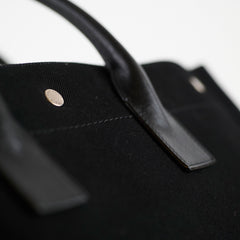 Saint Laurent Rive Gauche Tote Canvas Black