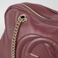 Gucci Soho Medium Chain Bag Burgundy