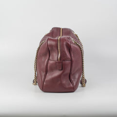 Gucci Soho Medium Chain Bag Burgundy
