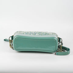 Chanel Medium Gabrielle Green Tweed/PVC- Series 25