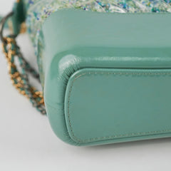 Chanel Medium Gabrielle Green Tweed/PVC- Series 25