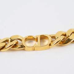 Christian Dior Yellow Gold CD Necklace Costume Jewellery
