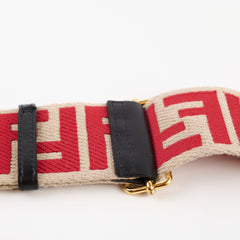 Fendi FF Jacquard Canvas Strap Red/Beige