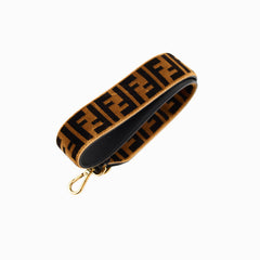 Fendi FF jacquard strap velvet browm