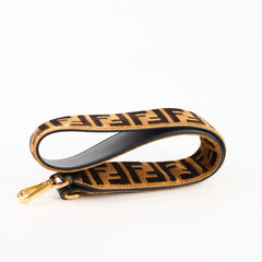 Fendi FF jacquard strap velvet browm
