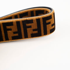 Fendi FF jacquard strap velvet browm