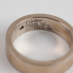 Cartier Love Platinum Ring with One Diamond Size 56