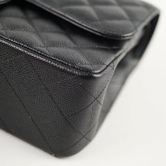 Chanel Classic Double Flap Jumbo Black Caviat GHW 24 Series