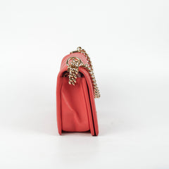 Chanel Old Medium Boy Chevron Lambskin Coral  - Series 27