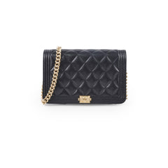 Chanel Boy Wallet on Chain Caviar WOC Black GHW