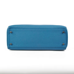 Hermes Kelly 32 Togo Blue- T Stamp