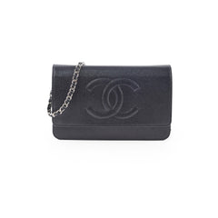 Chanel CC Caviar Black Wallet on Chain SHW