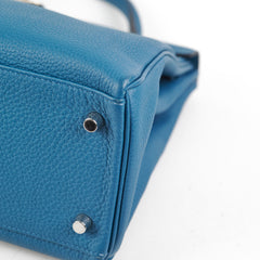 Hermes Kelly 32 Togo Blue- T Stamp