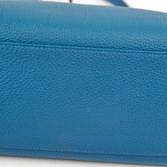 Hermes Kelly 32 Togo Blue- T Stamp