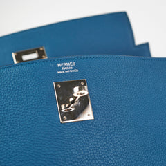 Hermes Kelly 32 Togo Blue- T Stamp