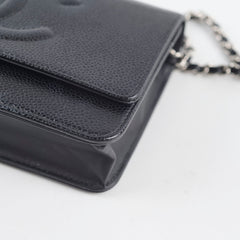 Chanel CC Caviar Black Wallet on Chain SHW