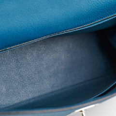 Hermes Kelly 32 Togo Blue- T Stamp
