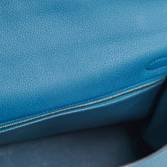 Hermes Kelly 32 Togo Blue- T Stamp