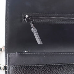 Chanel CC Caviar Black Wallet on Chain SHW