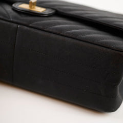 Chanel Reissue 2.66 Chevron Aged Calfskin Black