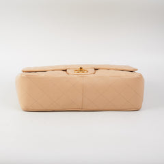 ITEM 24 - Chanel Quilted Jumbo Single Flap Beige