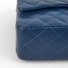 Deal of The Week - Chanel Classic Flap Medium/Large M/L Lambskin Blue - Series 13