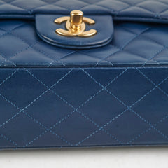 Deal of The Week - Chanel Classic Flap Medium/Large M/L Lambskin Blue - Series 13