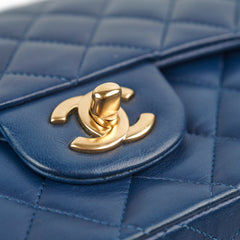 Deal of The Week - Chanel Classic Flap Medium/Large M/L Lambskin Blue - Series 13