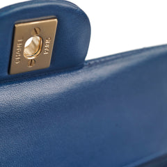 Deal of The Week - Chanel Classic Flap Medium/Large M/L Lambskin Blue - Series 13
