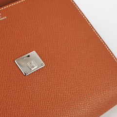 Hermes Clic 16 Epsom Gold Wallet On Chain - U Stamp