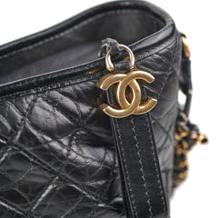Chanel Large Gabrielle Calfskin Black - Series 24